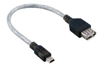 USB 2.0v A Dişi / Mini USB 5 Pin Kablo 0.2mt-1