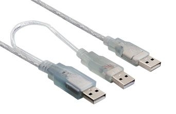 USB 2 x A Erkek - A Erkek Kablo 1 Mt